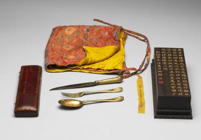 图片[3]-Gilt eating utensil, presented by the Torghut Ubashi Khan to the Qing court, 18th c., Russian work-China Archive